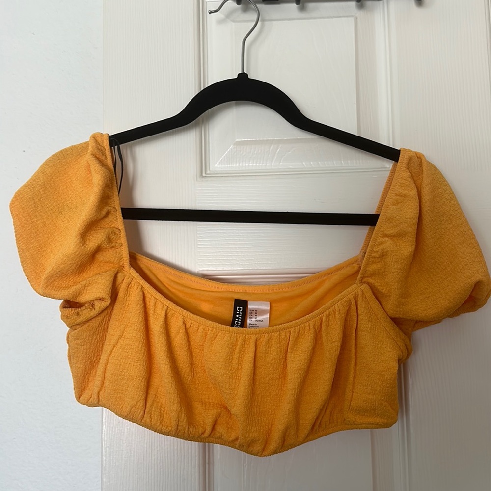 Yellow crop top